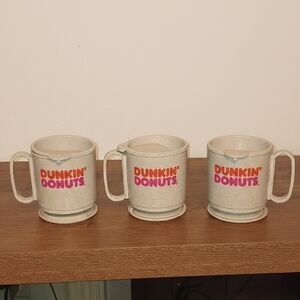 VINTAGE Dunkin’ Donuts Commuter Mugs - RARE SET OF 3 - NOS w/ Unused Adhesive